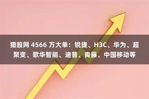 猎股网 4566 万大单：锐捷、H3C、华为、超聚变、歌华智能、迪普、青藤、中国移动等