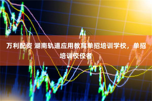 万利配资 湖南轨道应用教育单招培训学校，单招培训佼佼者