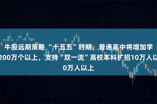 牛股远期策略 “十五五”时期，普通高中将增加学位200万个以上，支持“双一流”高校本科扩招10万人以上
